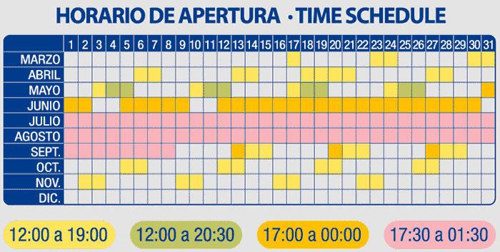 horario de tivoli