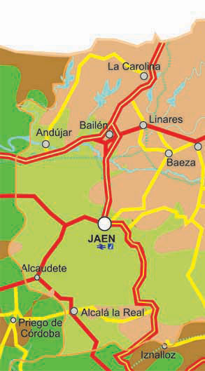 Jaén mapa oeste