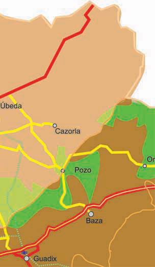 mapa carreteras Jaen