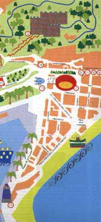 mapa callejero de monumentos en malaga
