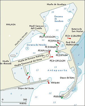 Mapa del Real Club Mediterraneo Malaga